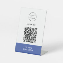 QR-Codemenü | Logo Contacless Modern Pedestal Si