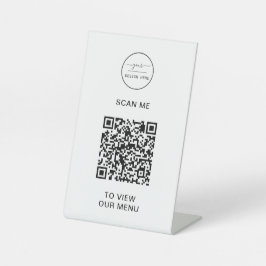 QR-Codemenü | Logo kontaktlos Modern Sockelschild