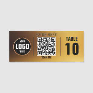 QR-Codemenüs - Benutzerdefiniertes eingraviertes P Namensschild