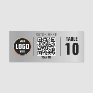 QR-Codemenüs - Benutzerdefiniertes eingraviertes P Namensschild