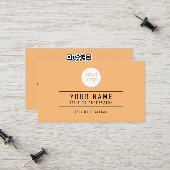 QR Codename Berufliches Logo Harmonische Wärme Telefonnummerkarte (Vorderseite/Rückseite Beispiel)