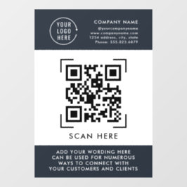 QR-Codeprüfung | Berufliches Firmenlogo Fensteraufkleber