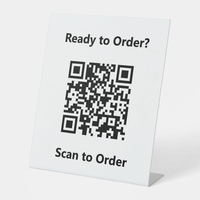 QR-Codeprüfung zu zahlen Sockelschild (Vorderseite)