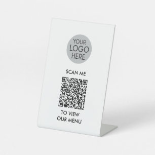QR-Codeprüfung zum Menü anzeigen Benutzerdefinie Sockelschild