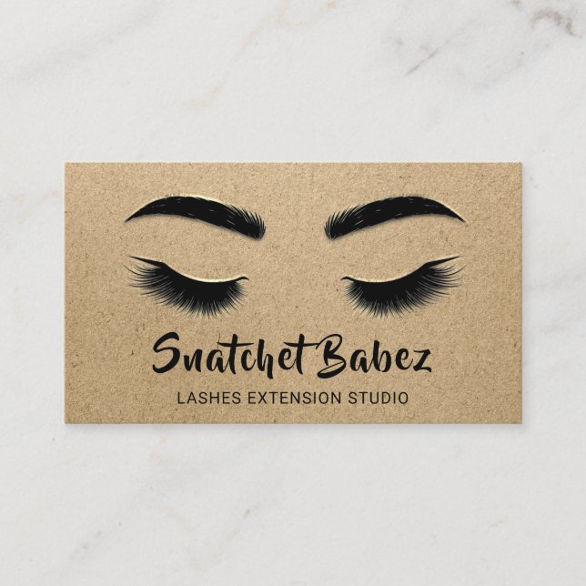 QR-Codes für Mikroblende Makeup Eyelash Studio Visitenkarte (Vorderseite)