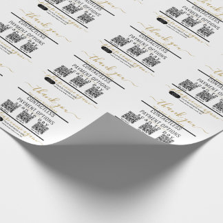 QR-Codes und Logo 3 Zahlung Apps Schwarz & Weiß ho Geschenkpapier
