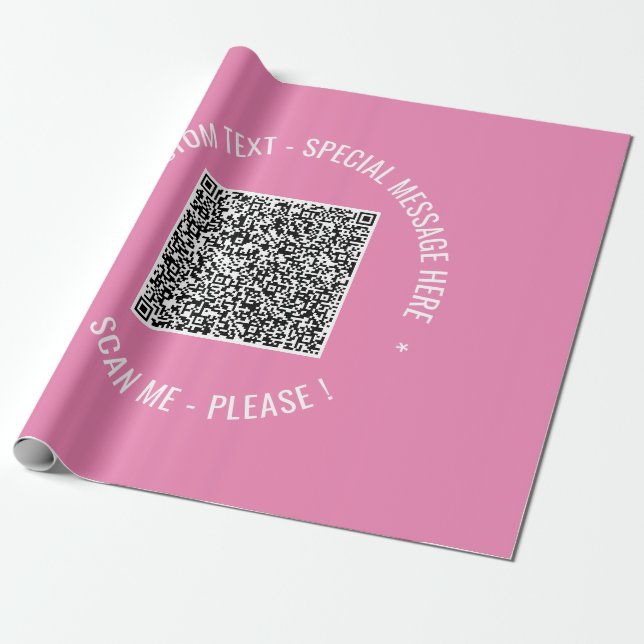 QR-Codescannen Informationen Benutzerdefinierte Te Geschenkpapier (Ungerollt)