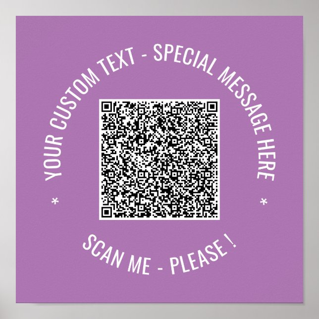 QR-Codescannen Informationen Benutzerdefinierte Te Poster (Vorne)