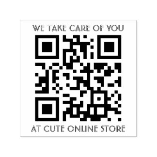 QR-Codevorlage mit Text Permastempel