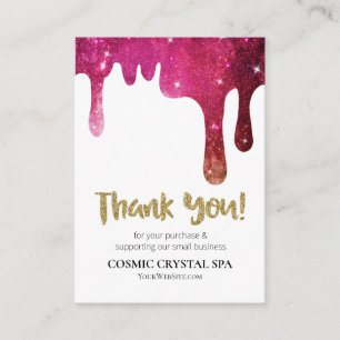 *~* QR - COSMIC TROPFEN DANK LOGO AP8 Review Begleitkarte