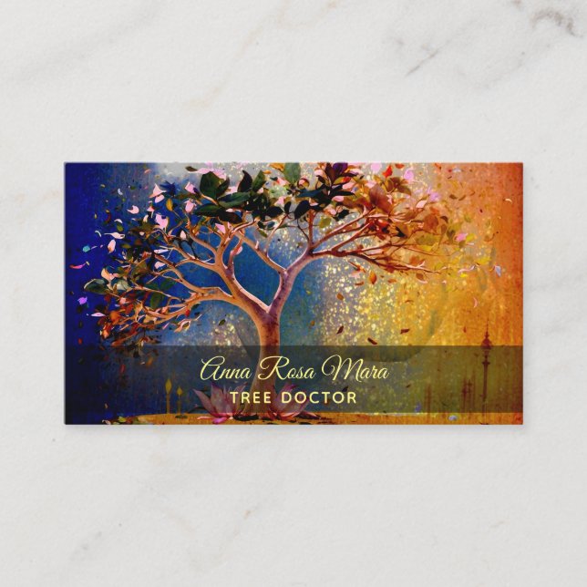 *~* QR Fantasy AP82 Ethereal TREE Business Card Visitenkarte (Vorderseite)