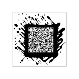 QR-Firmenlogo hier Gummistempel