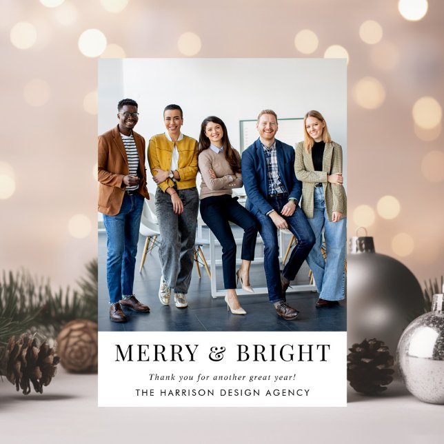 QR-Foto Firmenweihnachtszeit Feiertagskarte (Spread the joy of the season and strengthen business relationships with our photo holiday card)