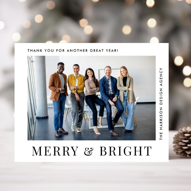 QR-Foto Firmenweihnachtszeit Feiertagskarte (Spread the joy of the season and strengthen business relationships with our photo holiday card)