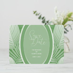 QR-Foto für tropische Grüne Hochzeiten Save the Da Date
