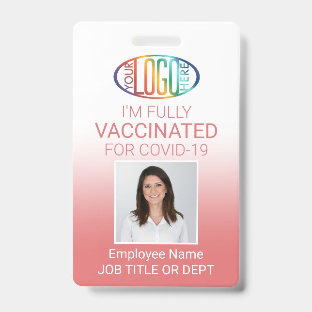 QR-Foto-ID Covid Vaccine Pass Pink Ausweis (Vorderseite)