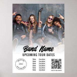 QR-Foto-Logo für benutzerdefinierte Band Gigs Tour Poster