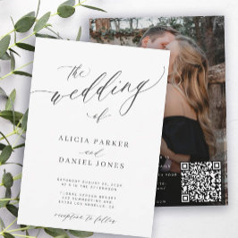 QR-Foto Moderne Hochzeit Einladung