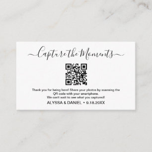 QR-Foto-Momente für Hochzeiten freigeben Begleitkarte