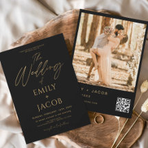 QR-Foto-Skript für Black Gold-Hochzeiten