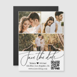 QR-Fotos-Collage speichern den Datums-Magneten Magnetkarte