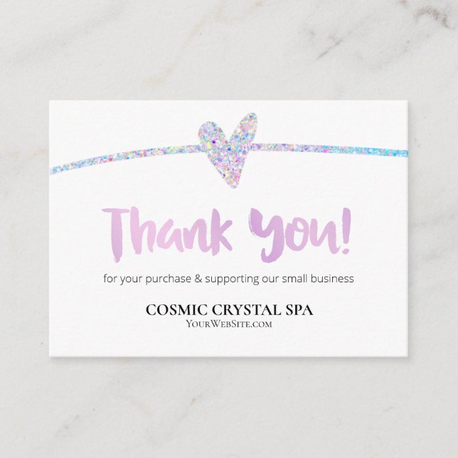 *~* QR Holo RAINBOW - DANK IHNEN LOGO AP8 Review Begleitkarte (Vorderseite)