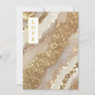 *~ QR Ivory LIEBE AR66 UAWG Agate Wedding Einladung