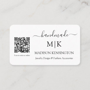 QR-Karte für handgefertigte Monogramme oder für da Visitenkarte