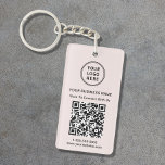 QR-Kode für Werbemotive Rosa Schlüsselanhänger<br><div class="desc">Moderner und beruflicher,  hellrosa Promotional Schlüsselanhänger mit QR-Code für Kunden,  um eine Liste Ihrer Produkte,  Dienstleistungen,  Preise oder andere Informationen zu suchen. Laden Sie Ihr Logo und Ihren QR-Code hoch und fügen Sie Ihren Firmennamen,  Ihre Website,  Ihren Slogan,  Ihre Telefonnummer usw. in einfacher Typografie hinzu.</div>