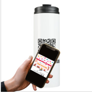 QR-Kodex für die Bekämpfung von Lähmungen Funny Thermosbecher