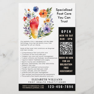 QR-Kodex Moderner Arzt für Fußgängergesundheit Flyer