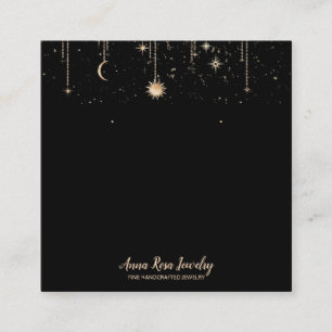 *~* QR Kosmische Celestian Moon Jeweling Earring   Quadratische Visitenkarte