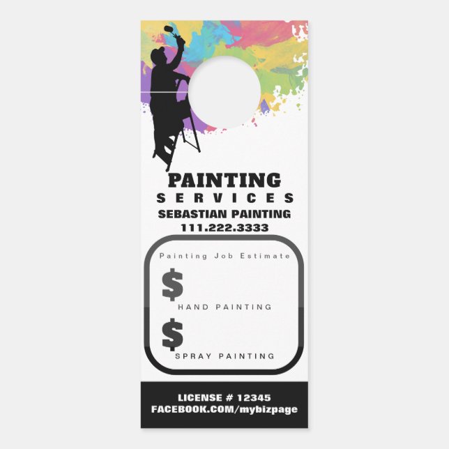 *~* QR Kostenvoranschlag Zuhause-Außenmalerei Türanhänger (Vorderseite)