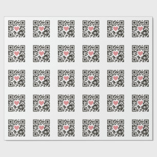 QR-Liebescode Geschenkpapier