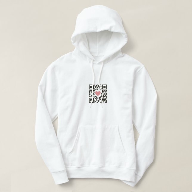 QR-Liebescode Hoodie (Design vorne)
