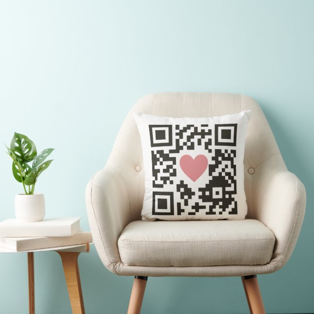 QR-Liebescode Kissen (Stuhl )