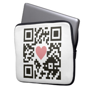 QR-Liebescode Laptopschutzhülle