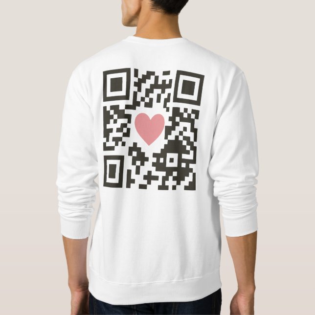 QR-Liebescode Sweatshirt (Rückseite)