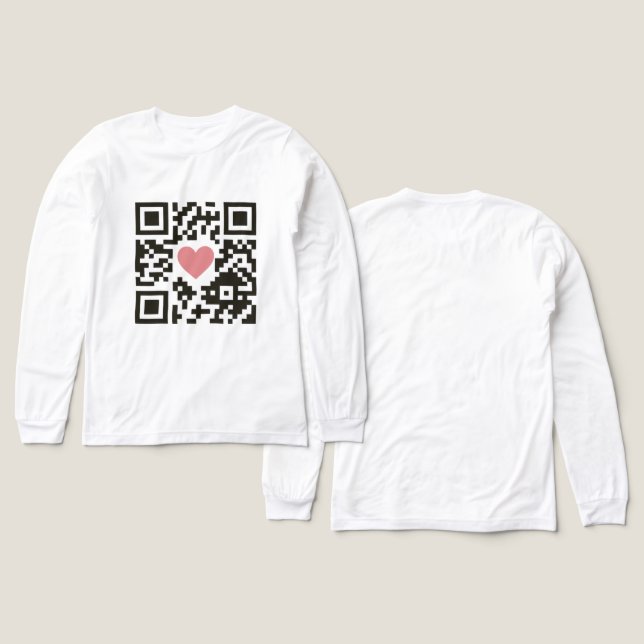 QR-Liebescode Tri-Blend Shirt (Design Vorderseite & Rückseite)