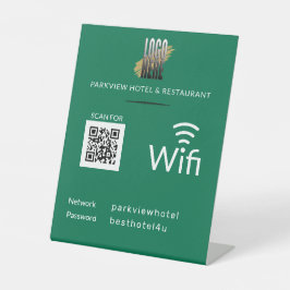 QR-Logo für einfaches WLAN-Kennwort Sockelschild