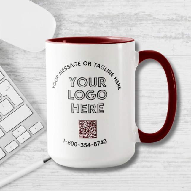 QR-Logo für Geschäftsmeldungen Tasse (Von Creator hochgeladen)