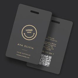 QR-Logo für Minimalistische Mitarbeiter-ID-Karte f Ausweis