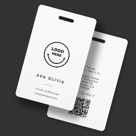 QR-Logo für Minimalistische Mitarbeiter-ID-Karte f Ausweis