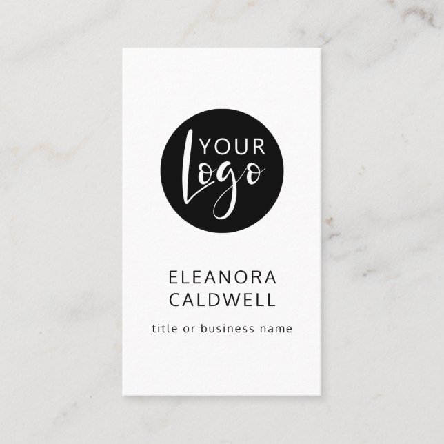 QR-Logo für Social Media Minimalistisch Visitenkarte (Vorderseite)