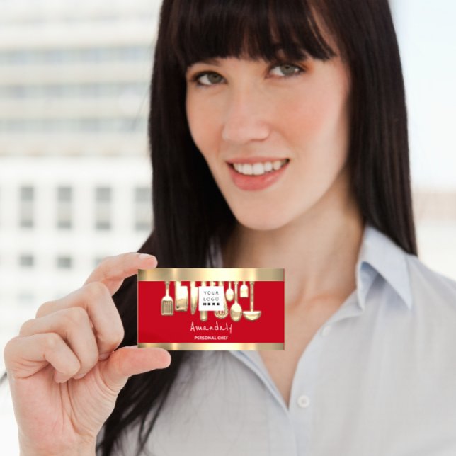 QR-Logo Persönlicher Koch Kochrestaurant Lebensmit Visitenkarte (Von Creator hochgeladen)