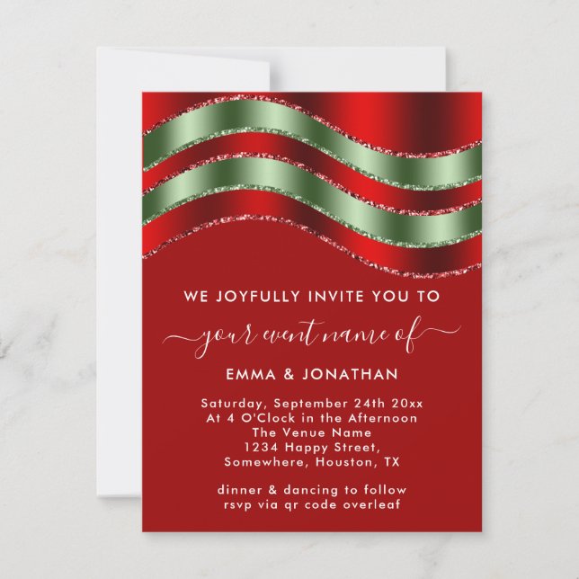 QR-Logo Rote Weihnachtsfeiertagen (Vorderseite)