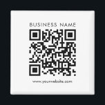 QR-Logo-Text Benutzerdefinierter Vorlagenplatz Magnet<br><div class="desc">Laden Sie hier den QR-Code Ihres Unternehmens ganz individuell hoch und fügen Sie Text Elegant Modern Template Square White Circle Magnet hinzu.</div>