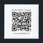 QR-Logo-Text Benutzerdefinierter Vorlagenplatz Magnet<br><div class="desc">Laden Sie hier den QR-Code Ihres Unternehmens ganz individuell hoch und fügen Sie Text Elegant Modern Template Square White Circle Magnet hinzu.</div>