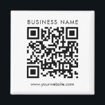 QR-Logo-Textvorlage für den benutzerdefinierten Pl Magnet<br><div class="desc">Laden Sie hier den QR-Code Ihres Unternehmens ganz individuell hoch und fügen Sie Text Elegant Modern Template Square White Circle Magnet hinzu.</div>