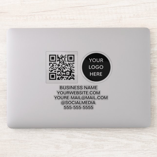 QR-Logo Vinyl Business Company Aufkleber (Computer)